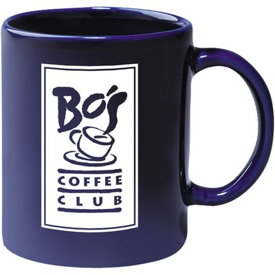1 Color Ceramic Mug: Cobalt: Cobalt