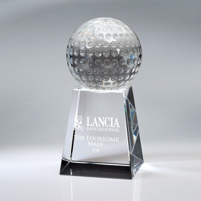 Optic Crystal Golf Ball on Tall Base Unattached (2 1/4"x5"x2 1/4")
