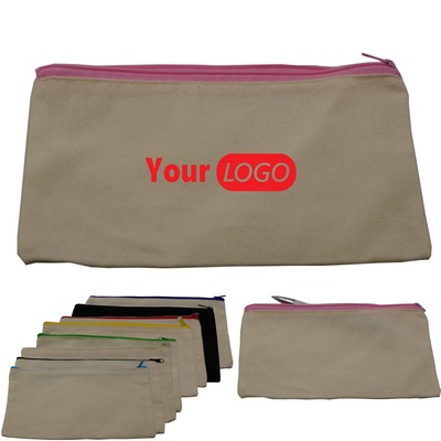 Canvas Zipper Pencil Bag