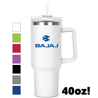 Stainless Double Wall Handle Mug - 40oz