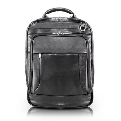 Luxury Line Lincoln Park Leather BackPack/'Briefpack' fits 15" Laptop Converts to a Briefcase