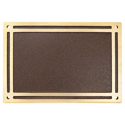 Bronze/Brown Rectangle Cast Aluminum Sign w/ 4 Screws