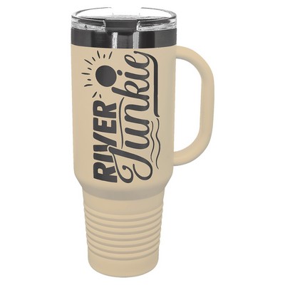 PC 40 oz. Warm Sand/Ghost Black ION-Plated Travel Mug