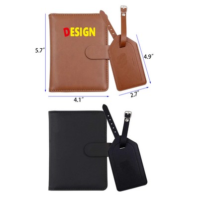 Passport Holder and Luggage Tag Set