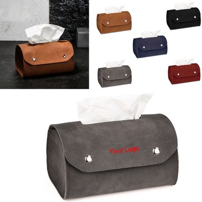 Premium Leather Tissue Box