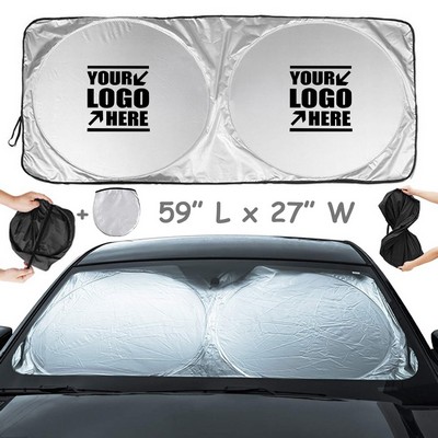 150x70cm Foldable Car Windshield Sun Shade With Pouch