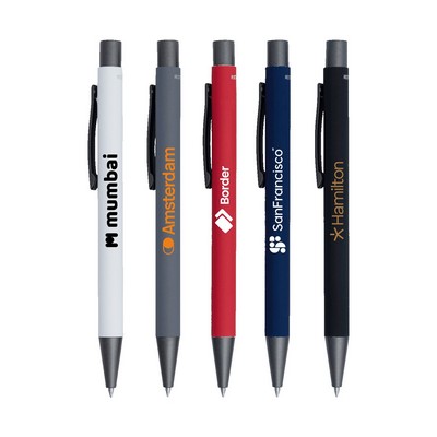 Fleetwood Satin Soft Touch Gel Click Pen (Recycled Aluminum)