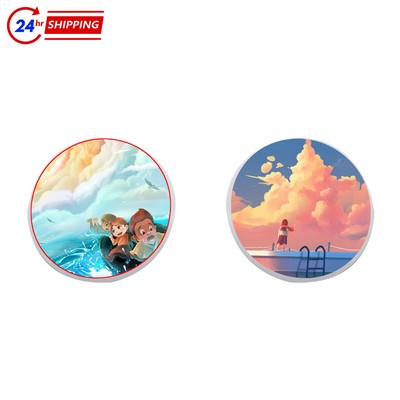 Commercial Circular Tin Plate Brooch