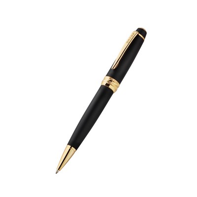 Cross® Bailey™ Matte Black Lacquer with 23KT Gold PVD Appointments Ballpoint Pen