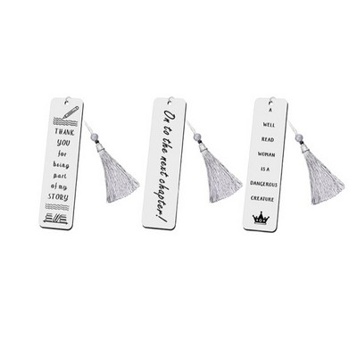 Custom Metal Bookmark W/ Tassel