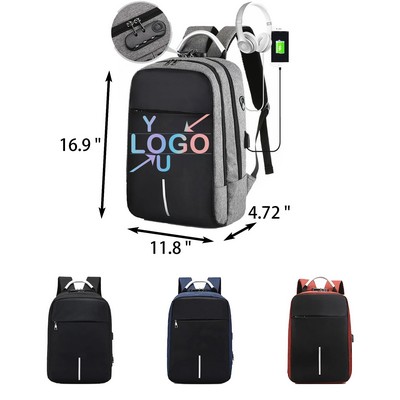 Anti-Theft USB Charging Travel Backpack