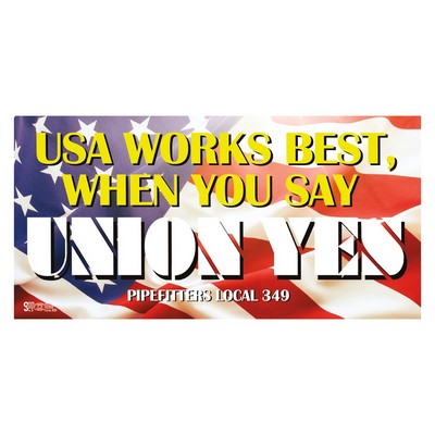 Full Color Bumper Sticker | Rectangle | 3 3/4" x 7 1/2" | White Vinyl
