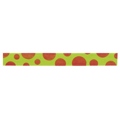Hot Dots Lime & Red Cotton Curling Ribbon