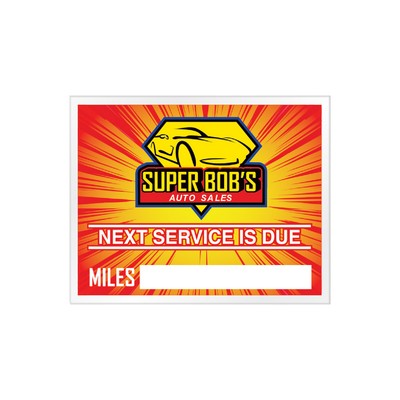 Service Reminder Sticker - Low Tac (2"x2½") - Full Color