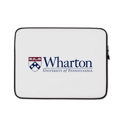 Full color custom computer case with zipper closure and utility pocket