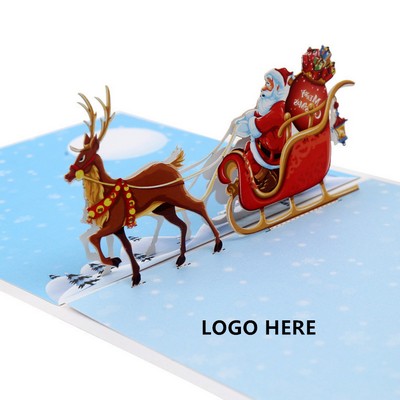 Santa Ride Christmas Greeting Card (5.9 Square Inches)