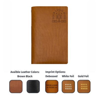 Full-Grain Leather Menu Cover- Horizontal -Standard paper, wine list, dessert list