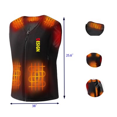 Rechargeable Fleece Mens Heated Vest