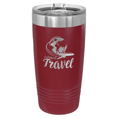Polar Camel 20 oz. Maroon Insulated Ringneck Tumbler