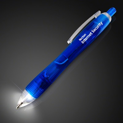 Blue Light Tip Pen with White LED - Domestic Print
