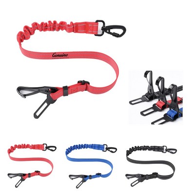 3-in-1 Reflective Dog Car Safety Belt with Dual Safety Buckle