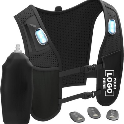 LED Running Hydration Vest with Lights