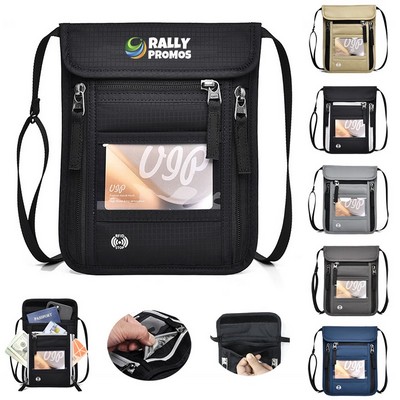 RFID Passport Holder Neck Pouch