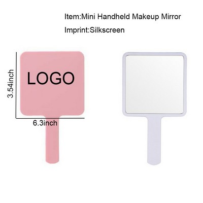 Custom Mini Handheld Makeup Mirrors LOW MOQ
