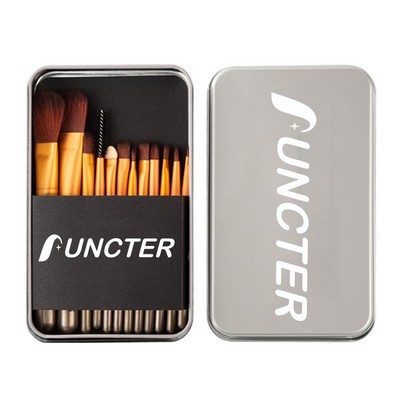 Luxe Pro 12-Piece Brush With Metal Box Set