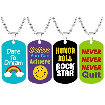 Both Side Printing Metal Dog Tag With Chain