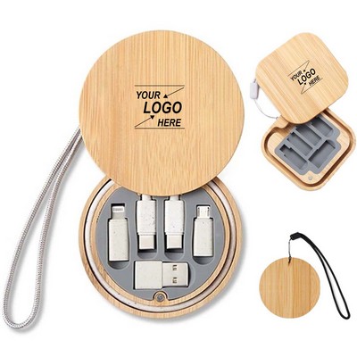 Bamboo Multi USB Adapter Kit Storage Box
