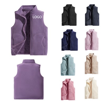 Soft Fleece Vest with Zipper