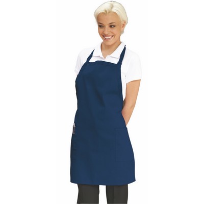 Navy Blue Deluxe Long Bib Apron