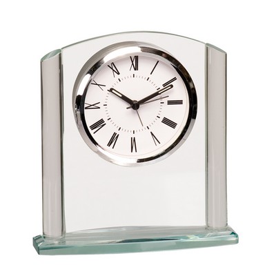 6" Tall Arch Glass Clock