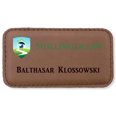 Stitched Leather Badge (1.5"x3")