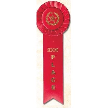 11" 6TH Place Stock Rosette w/Trophy Cup Medallion