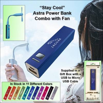 3000 mAh Astra Power Bank Combo w/Fan No Extra Tariff