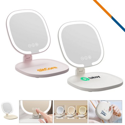Phillis Desktop Foldable LED Makeup Mirror