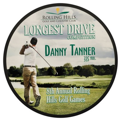 8.125" Unisub Sublimatable Round Plaque with Black Edge