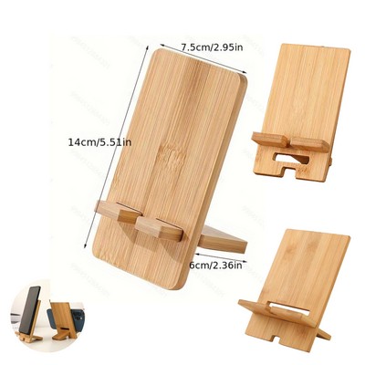 Bamboo Cellphone Stand Adjustable