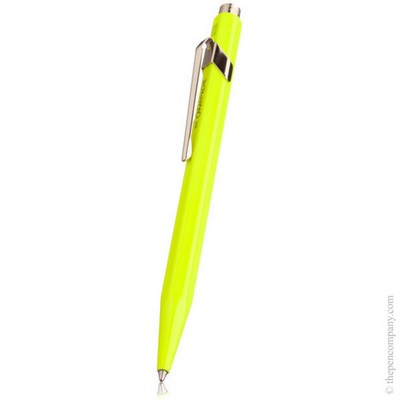 Spectrum Line Caran d'Ache 849 Fluo Ball Point Fluorescent Yellow in Slimpack Box, Black Ink