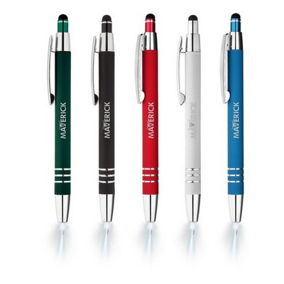 Flashlight and Stylus Click Metal Pen