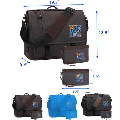 Laptop Canvas Water Resistant Computer Bag