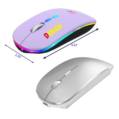 LED Wireless Rechargeable Silent Portable Mouse