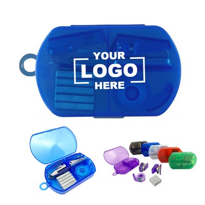 Compact Office Desk Stapler Set.