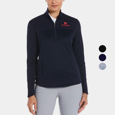 Callaway® Ottoman Women's Quarter Zipper Fleece Pullover with Custom Logo