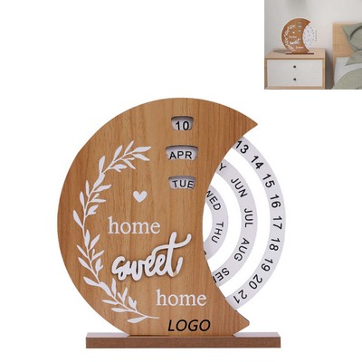 Wooden Manual Disc Calendar