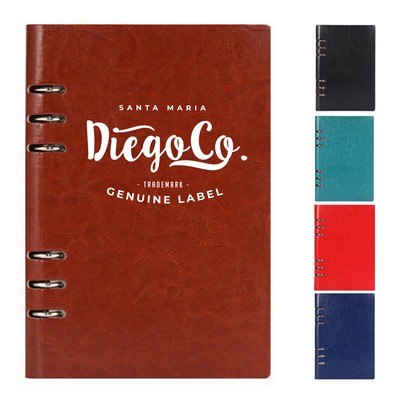 Pu Leather A5 Spiral Notebook