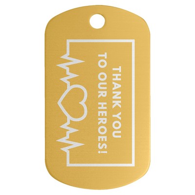 1" x 2" Gold Aodized Aluminum G.I. Tag