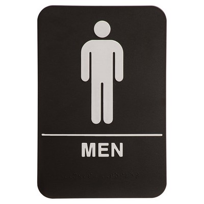 6" x 9" Men Accessible Restroom Sign